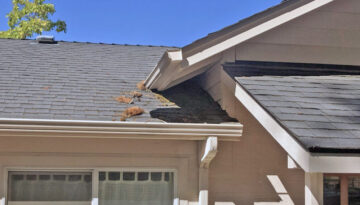 A drip edge and gutter apron along a Southern Oregon Home's roof