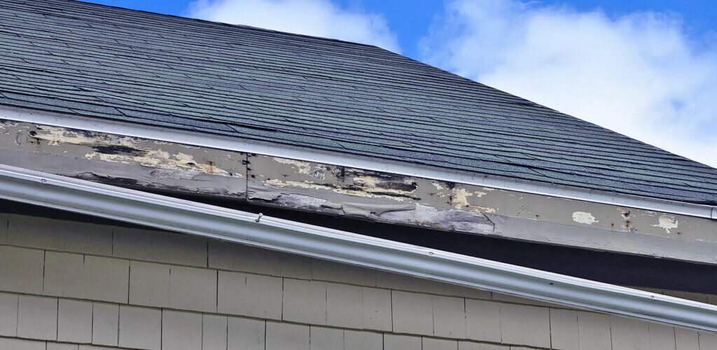 Fascia rot caused by gutter overflow in Southern Oregon