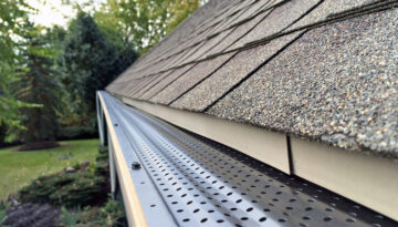 New gutter guards installed on a home in Southern Oregon