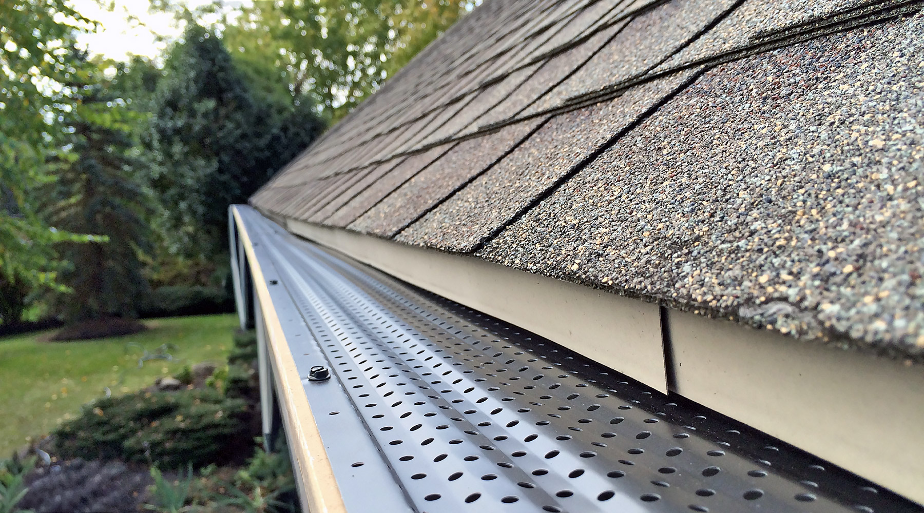 New gutter guards installed on a home in Southern Oregon