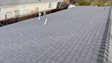 A roof after moss removal in Southern Oregon