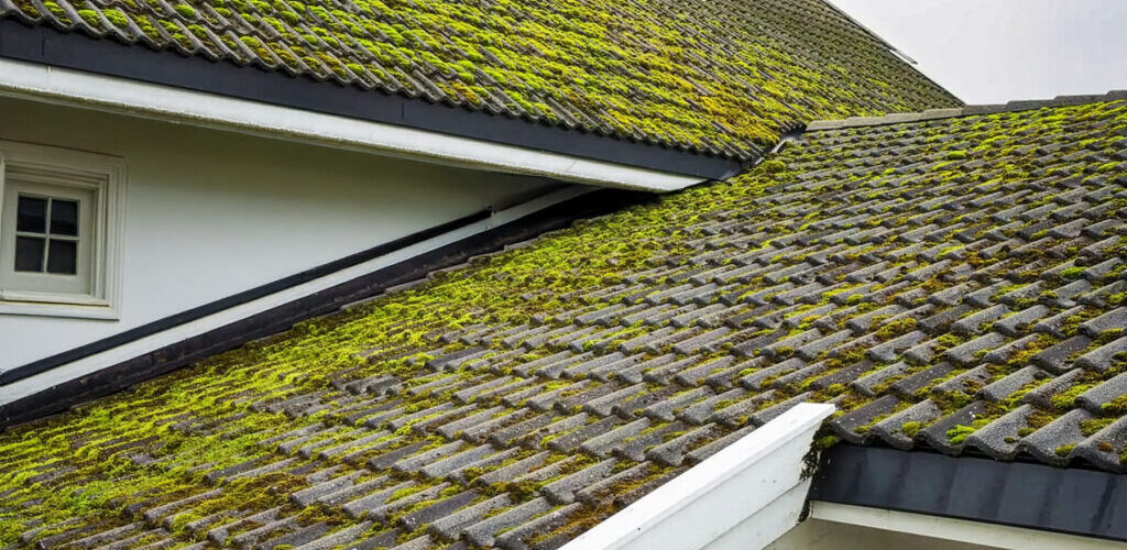 Moss growing on a roof in Southern Oregon