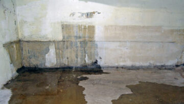 Water at the foundation of a home in Southern Oregon